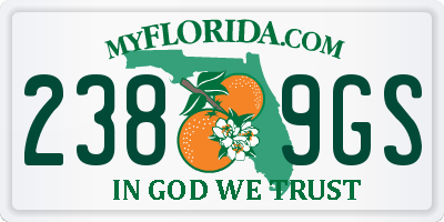 FL license plate 2389GS