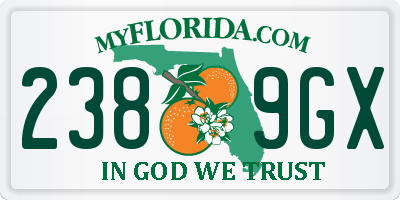 FL license plate 2389GX