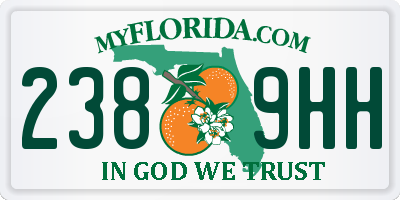 FL license plate 2389HH