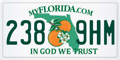 FL license plate 2389HM