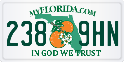 FL license plate 2389HN
