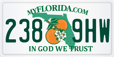 FL license plate 2389HW