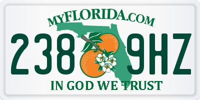 FL license plate 2389HZ