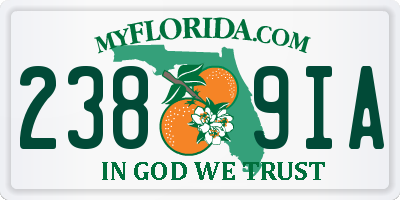FL license plate 2389IA