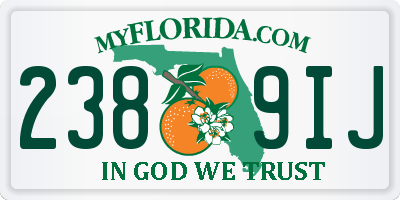 FL license plate 2389IJ