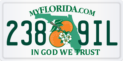 FL license plate 2389IL