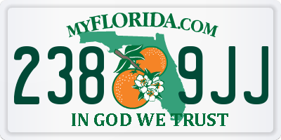 FL license plate 2389JJ