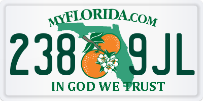 FL license plate 2389JL