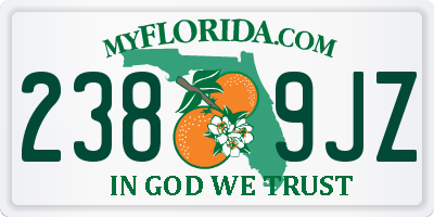 FL license plate 2389JZ
