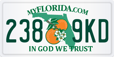 FL license plate 2389KD