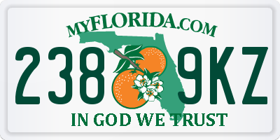 FL license plate 2389KZ