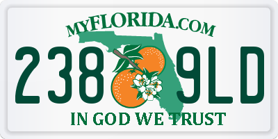 FL license plate 2389LD