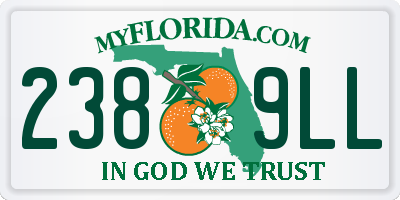 FL license plate 2389LL