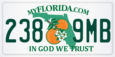 FL license plate 2389MB