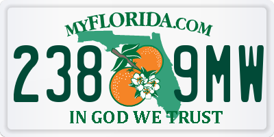 FL license plate 2389MW