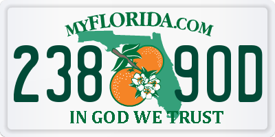 FL license plate 2389OD