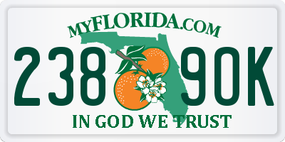FL license plate 2389OK