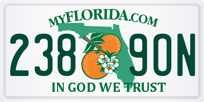 FL license plate 2389ON