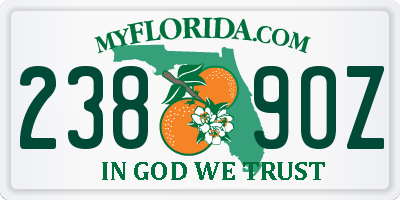 FL license plate 2389OZ