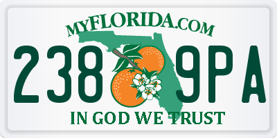 FL license plate 2389PA