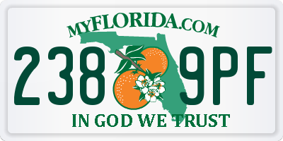 FL license plate 2389PF