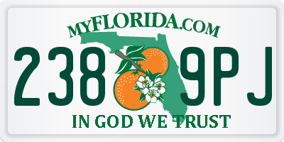 FL license plate 2389PJ