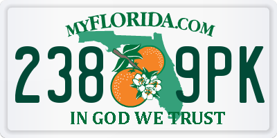 FL license plate 2389PK