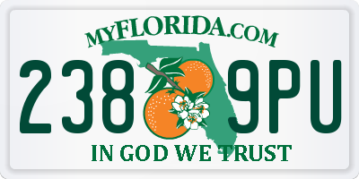 FL license plate 2389PU