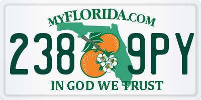 FL license plate 2389PY