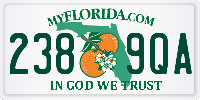 FL license plate 2389QA