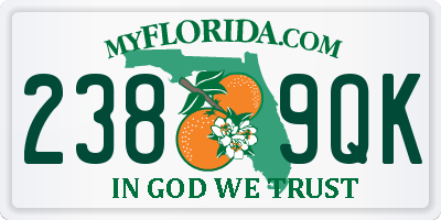 FL license plate 2389QK