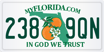 FL license plate 2389QN