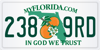 FL license plate 2389RD