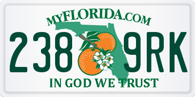 FL license plate 2389RK