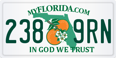 FL license plate 2389RN