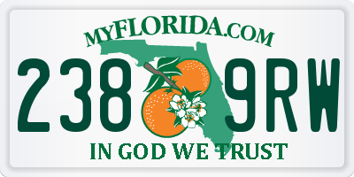 FL license plate 2389RW