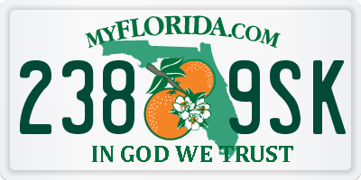 FL license plate 2389SK