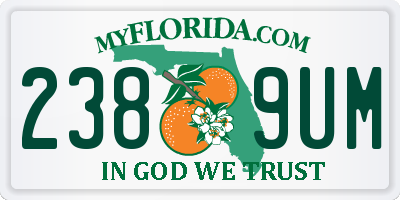 FL license plate 2389UM