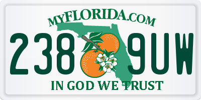 FL license plate 2389UW
