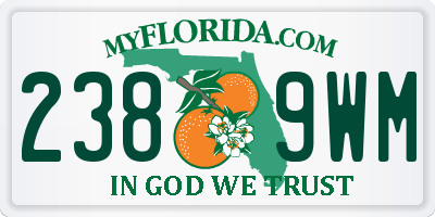 FL license plate 2389WM