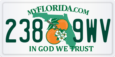 FL license plate 2389WV