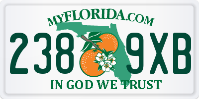 FL license plate 2389XB