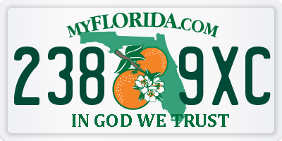 FL license plate 2389XC