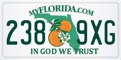 FL license plate 2389XG