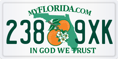 FL license plate 2389XK
