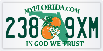 FL license plate 2389XM