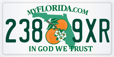 FL license plate 2389XR
