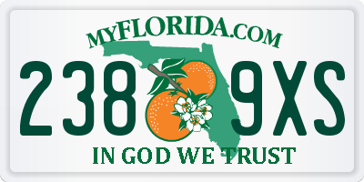 FL license plate 2389XS