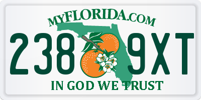 FL license plate 2389XT