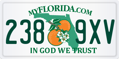 FL license plate 2389XV